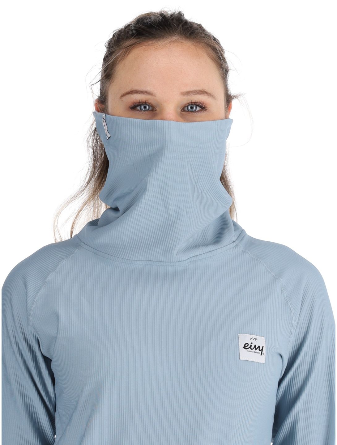 Eivy, Icecold Gaiter Rib thermoshirt dames Faded Fog blauw 