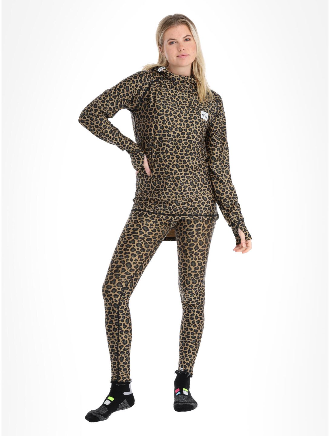 Eivy, Icecold Hood thermoshirt dames Leopard bruin 