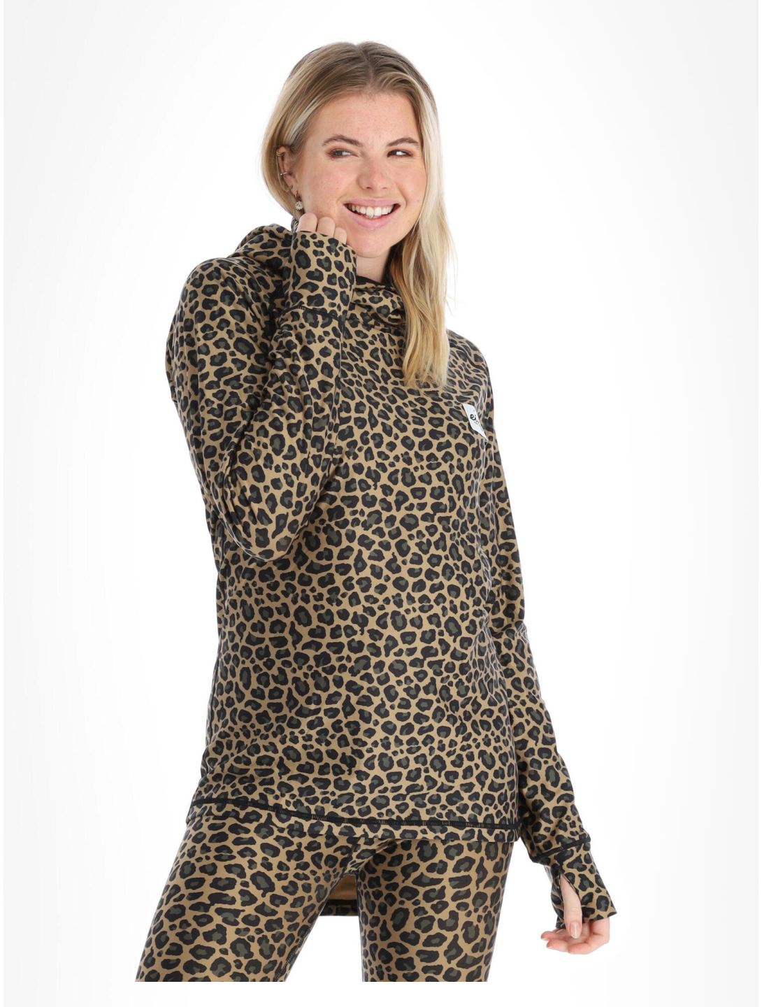 Eivy, Icecold Hood thermoshirt dames Leopard bruin 