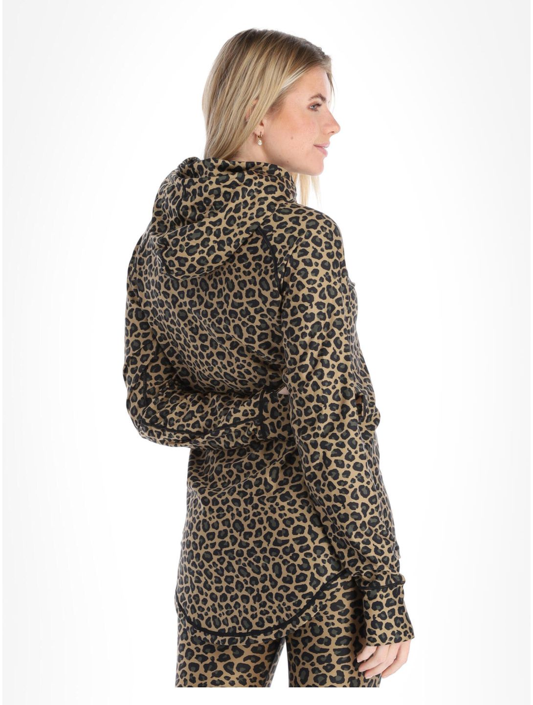 Eivy, Icecold Hood thermoshirt dames Leopard bruin 