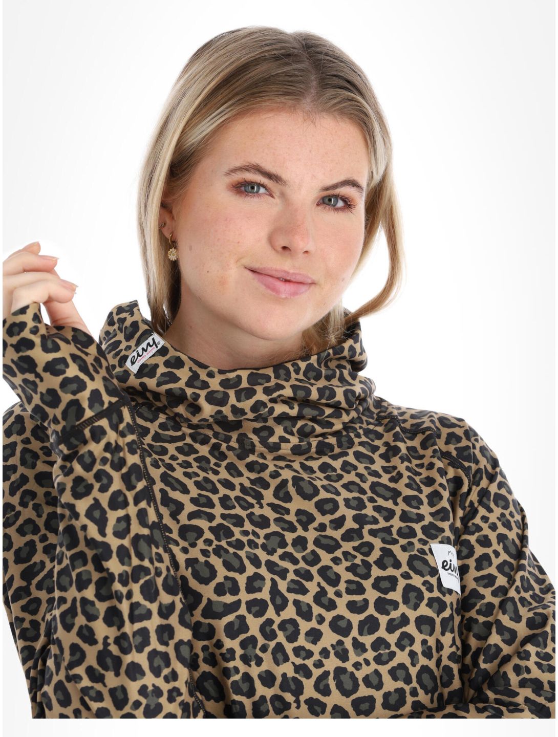 Eivy, Icecold Hood thermoshirt dames Leopard bruin 