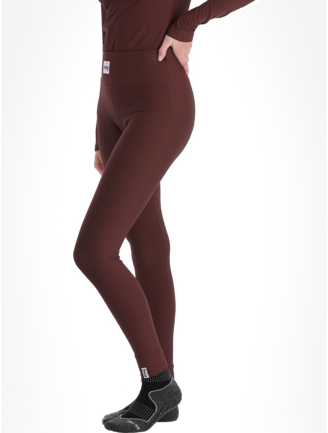 Eivy, Icecold Rib Tights thermobroek dames Wine bordeaux 