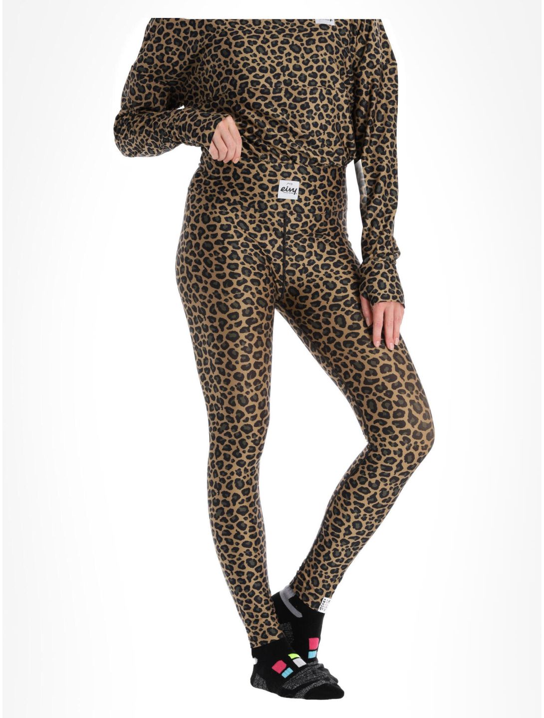 Eivy, Icecold Tights thermobroek dames Leopard bruin 