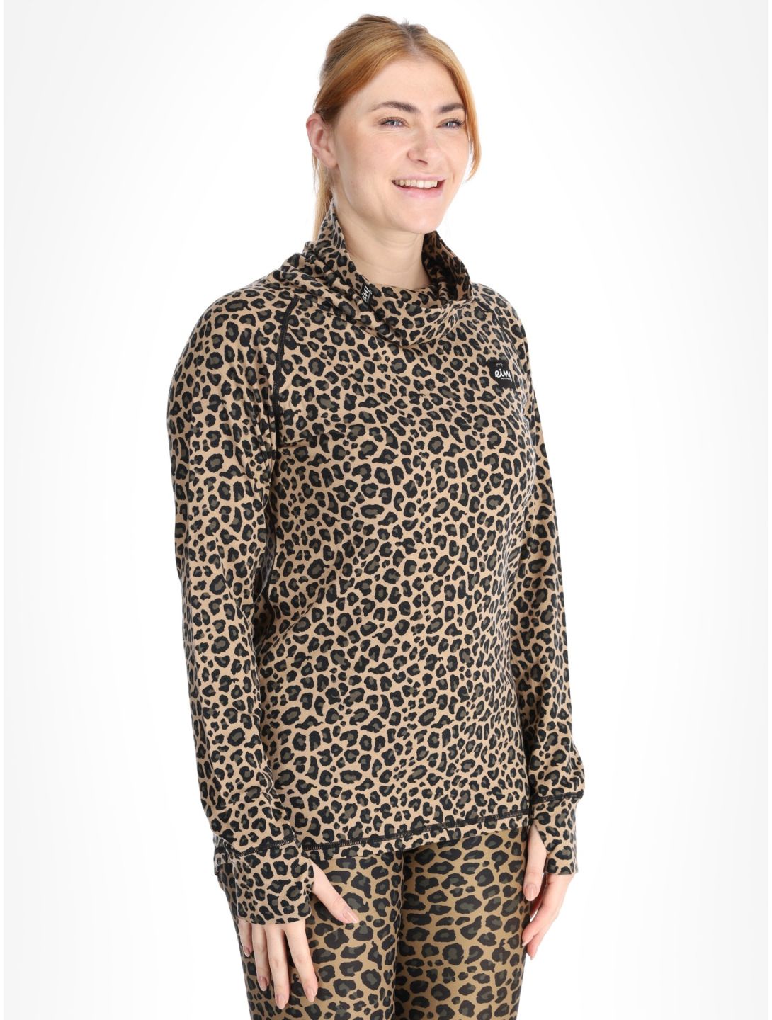 Eivy, Icecold Wool thermoshirt dames Leopard bruin 