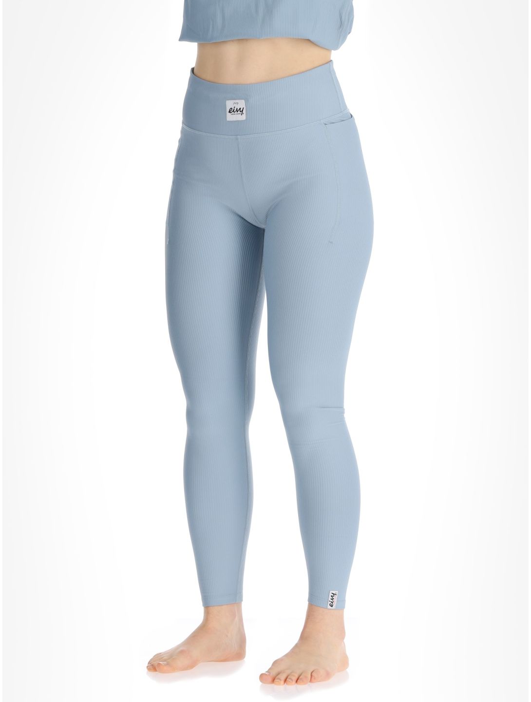 Eivy, Pocket Rib thermobroek dames Faded Fog blauw 