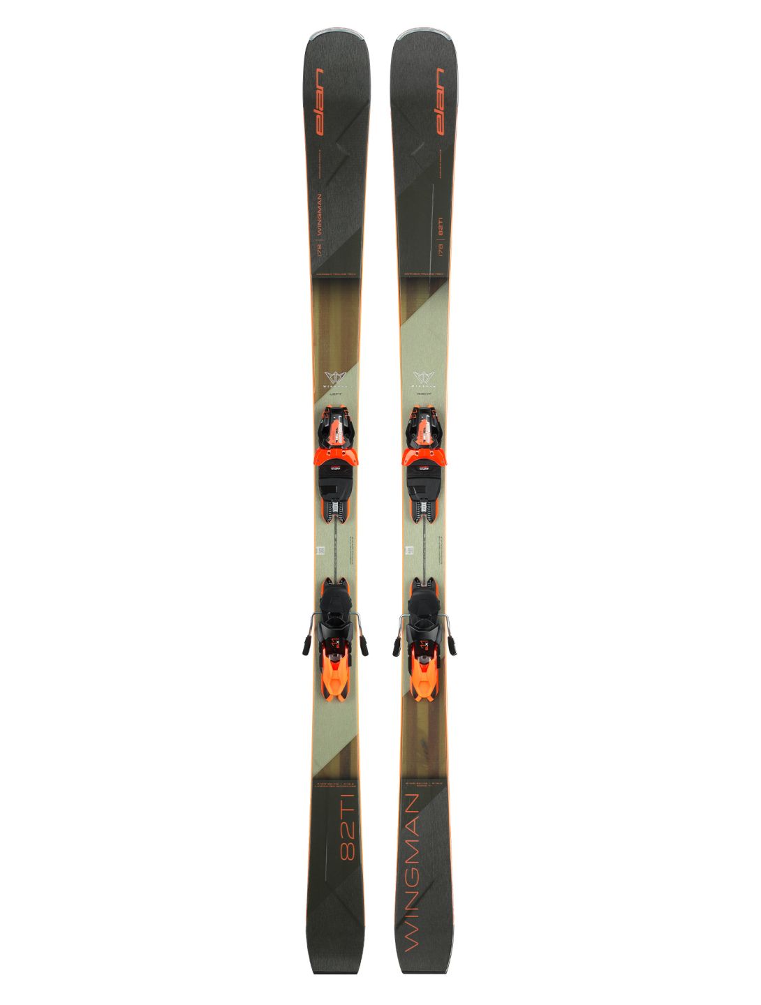 Elan, Elan Wingman 82Ti Powershift ski's unisex Brown/Orange 