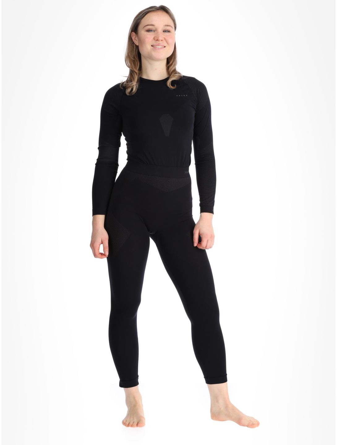 Falke, Long Tights thermobroek dames Black zwart 