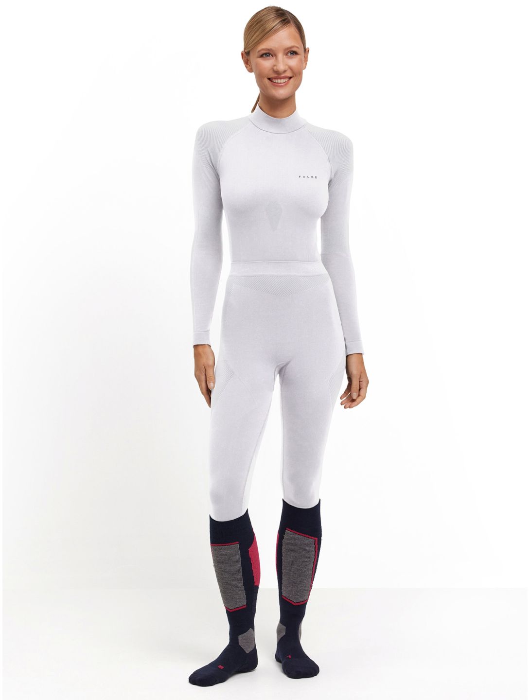 Falke, Long Tights thermobroek dames White wit 