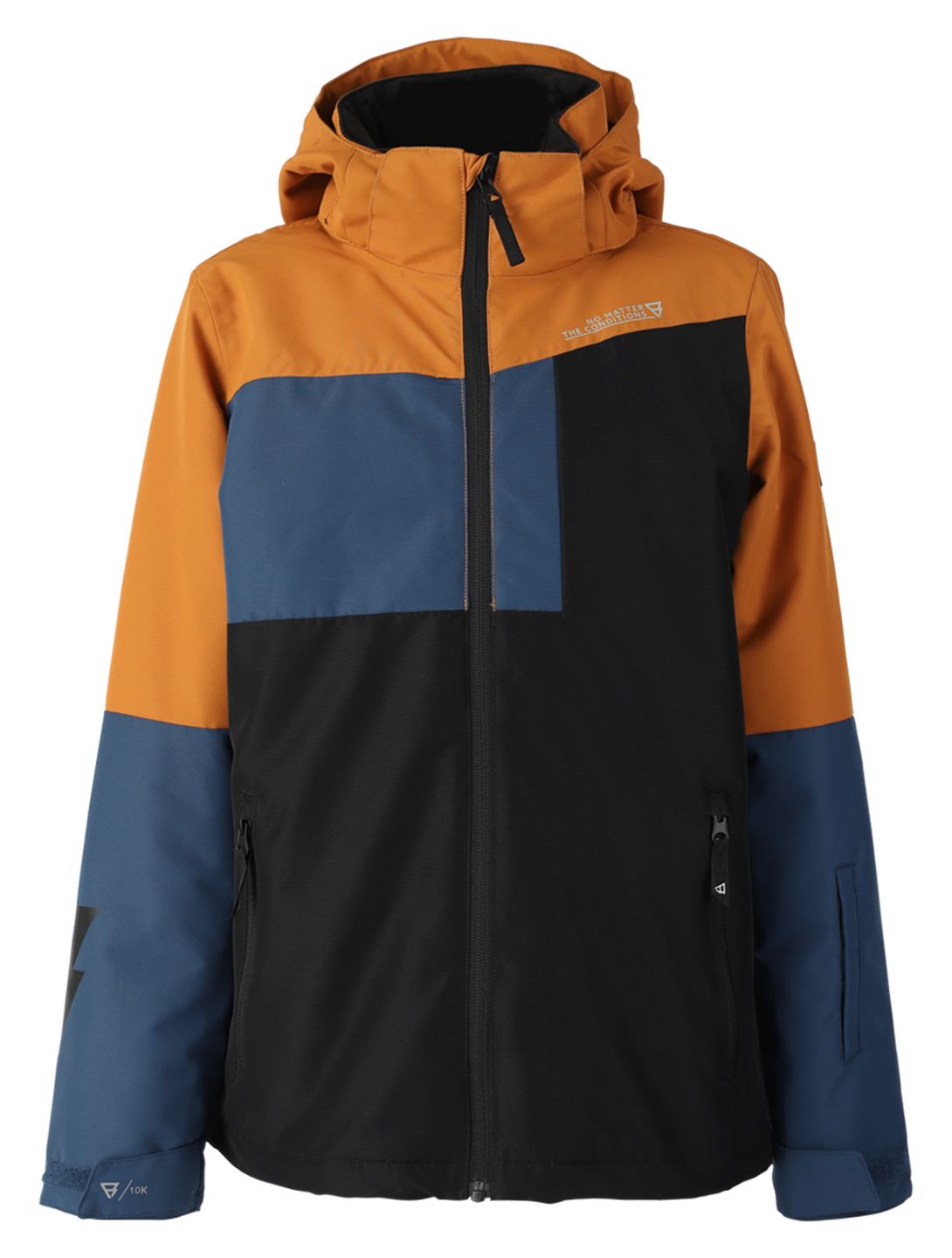 Brunotti Flynnery ski jas kinderen Black blauw bruin zwart