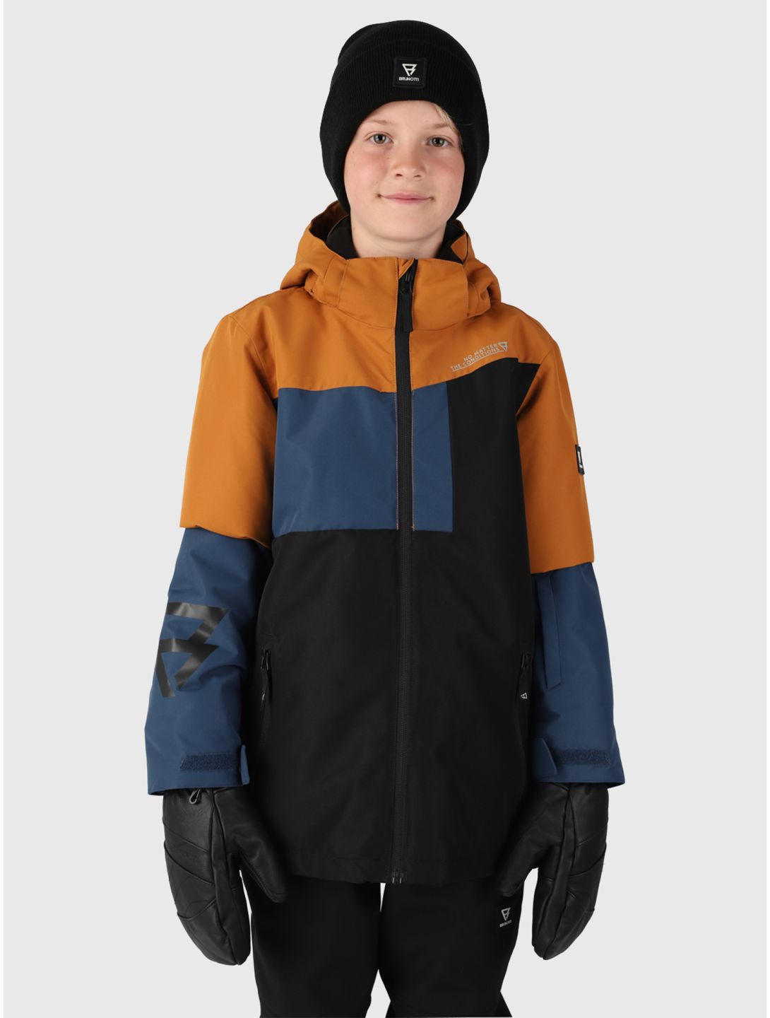 Brunotti, Flynnery ski-jas kinderen Black blauw, bruin, zwart 