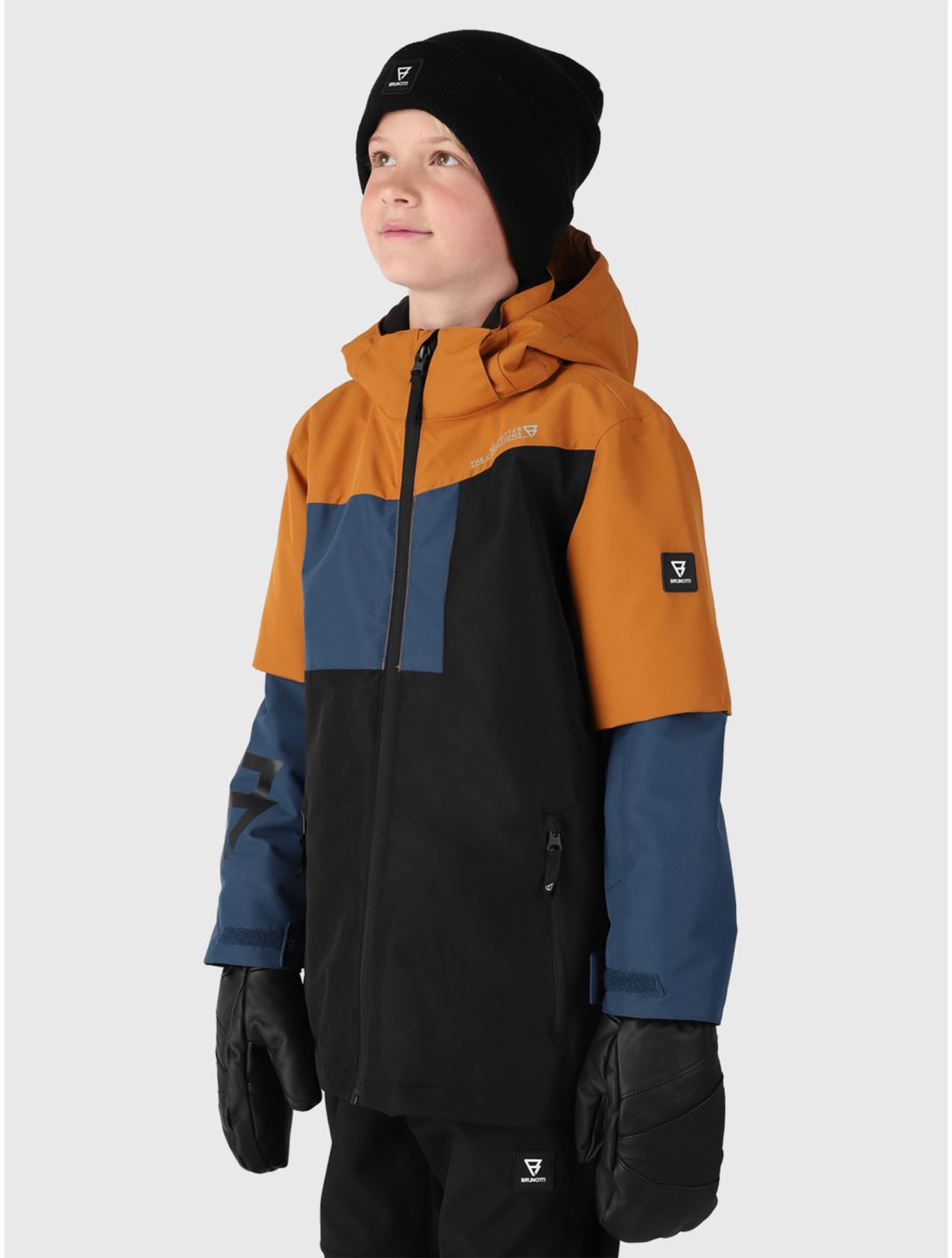 Brunotti, Flynnery ski-jas kinderen Black blauw, bruin, zwart 