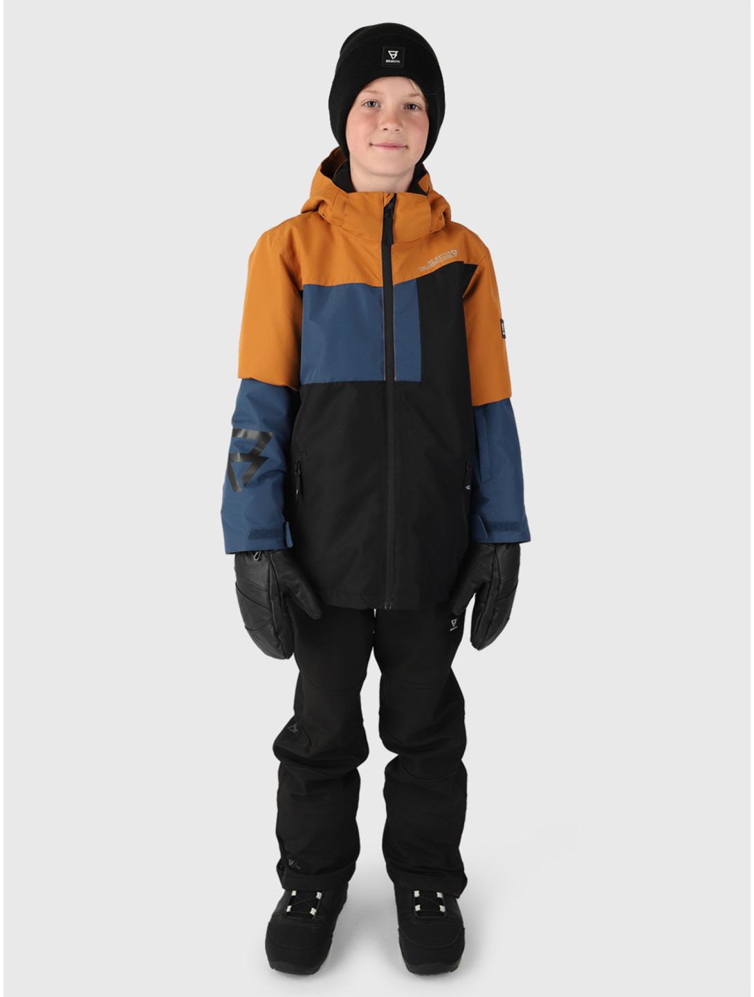 Brunotti, Flynnery ski-jas kinderen Black blauw, bruin, zwart 