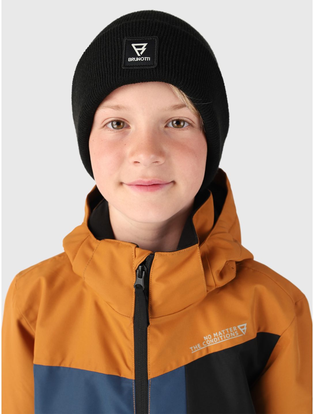 Brunotti, Flynnery ski-jas kinderen Black blauw, bruin, zwart 