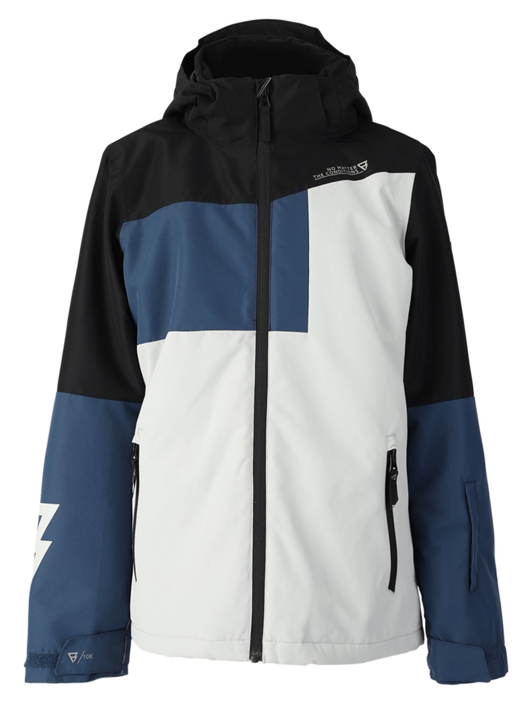 Brunotti Flynnery ski jas kinderen Stone Grey blauw grijs zwart