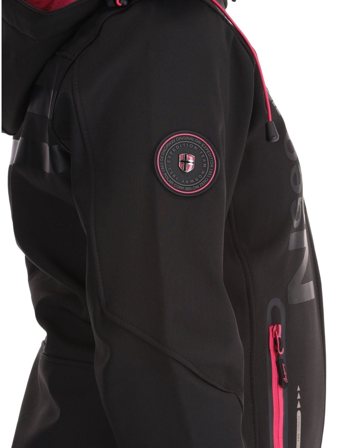 Geographical Norway, Reine softshell ski-jas dames Black / Pink roze, zwart 