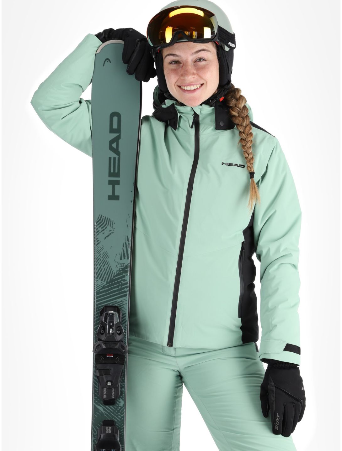 Head, Joy ski-jas dames Nile Green groen 