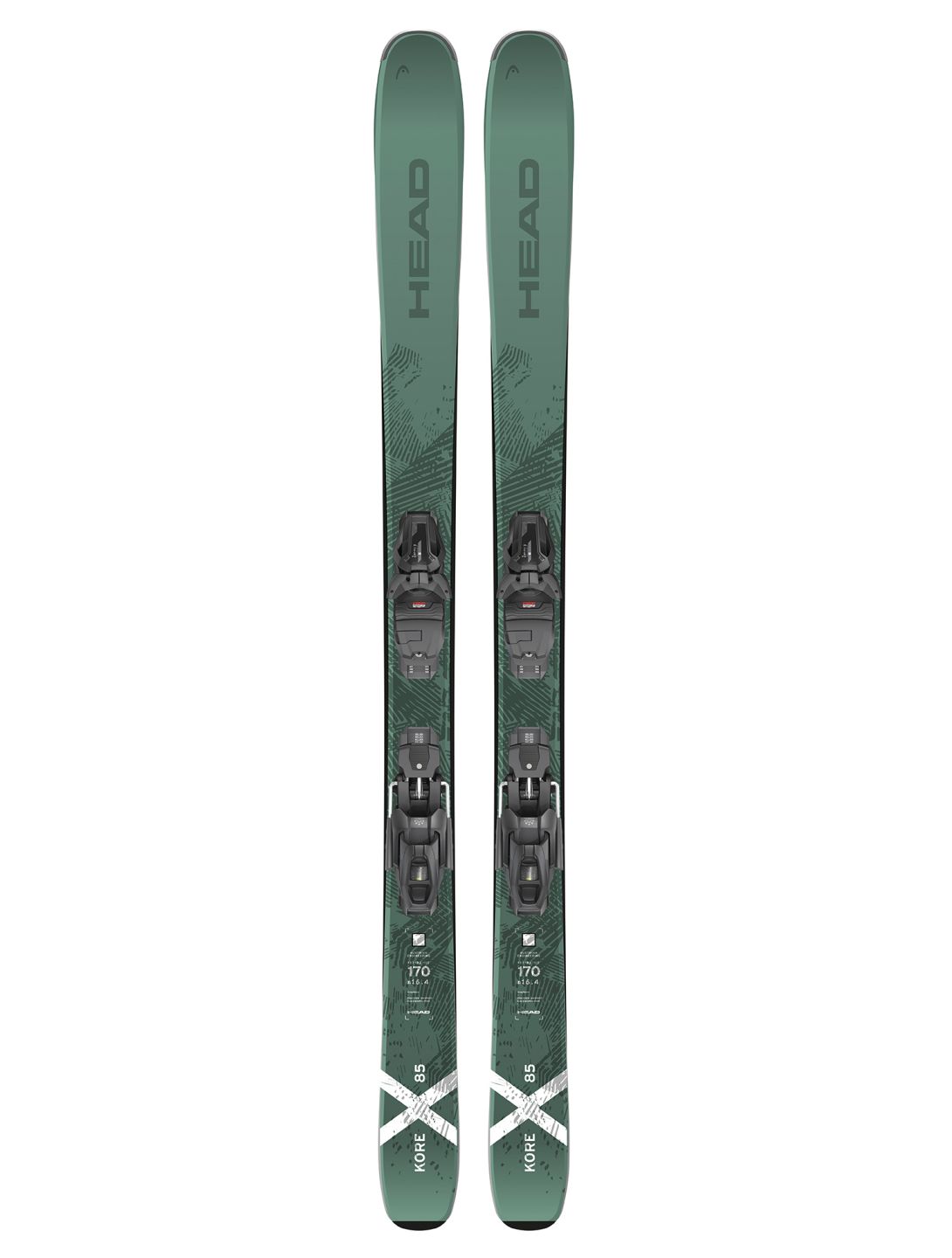 Head, Kore X 85 + PRW 11 GW (2024-2025) ski's unisex Green 