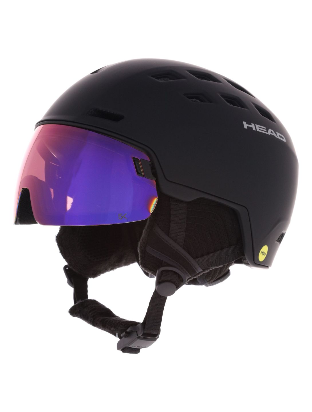 Head, Radar 5K MIPS skihelm met vizier unisex Black zwart 