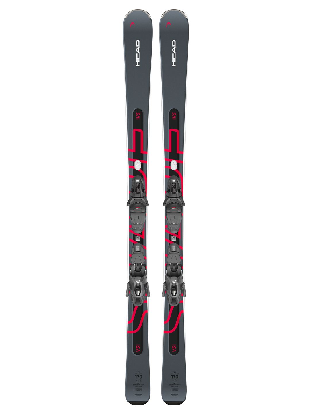 Head, Shape e.V5 SW + PR 11 GW (2024-2025) ski's unisex Grey Red 