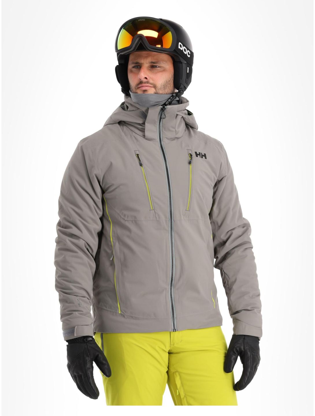 Helly Hansen, Alpha 4.0 ski-jas heren Concrete grijs 