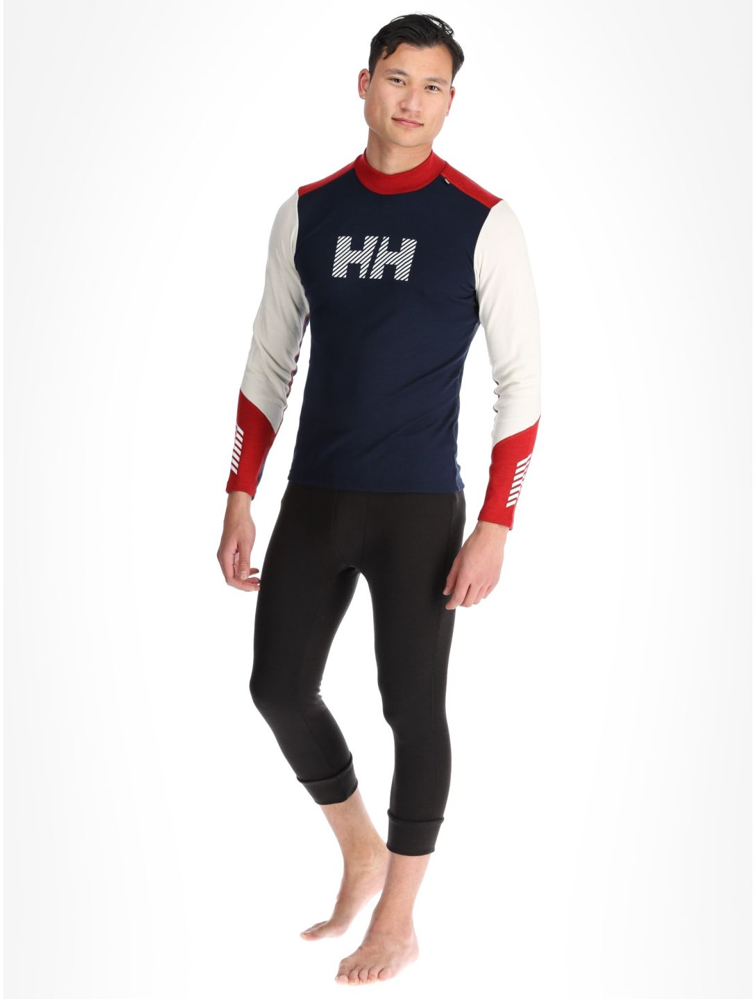 Helly Hansen, Lifa Merino Midw Logo thermoshirt heren Offwhite wit 