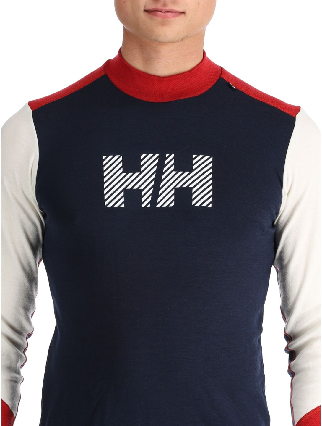 Helly Hansen, Lifa Merino Midw Logo thermoshirt heren Offwhite wit 