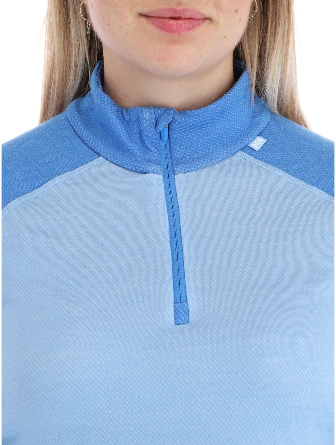 Helly Hansen, W Lifa Merino Midweight 1/2 Zip skipully dames Bright Blue blauw 