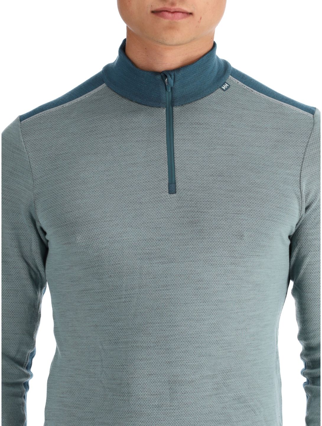 Helly Hansen, Lifa Merino Midweight 1/2 Zip skipully heren Cactus groen 