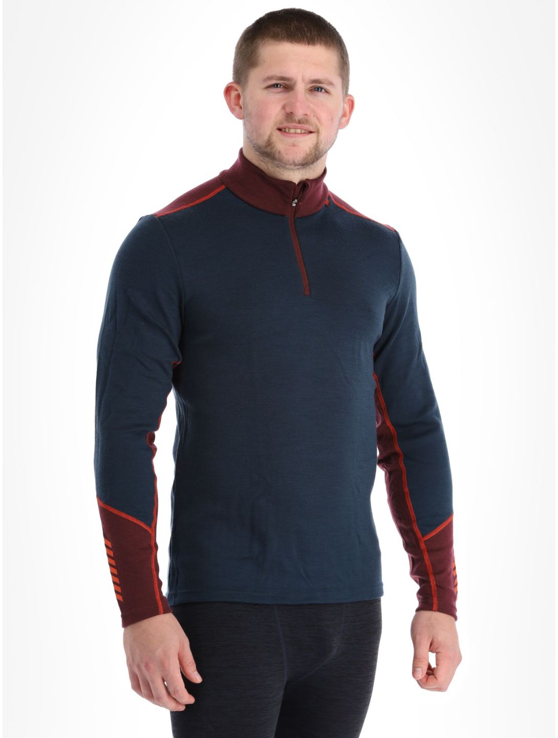 Helly Hansen, Lifa Merino Midweight 1/2 Zip skipully heren Midnight blauw 