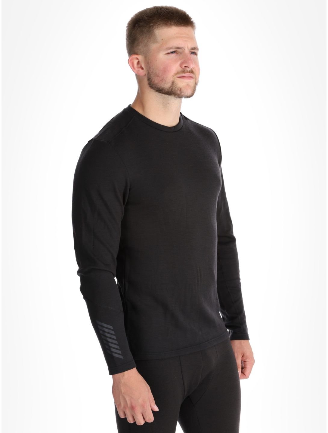 Helly Hansen, Lifa Merino Midweight Crew thermoshirt heren Black zwart 