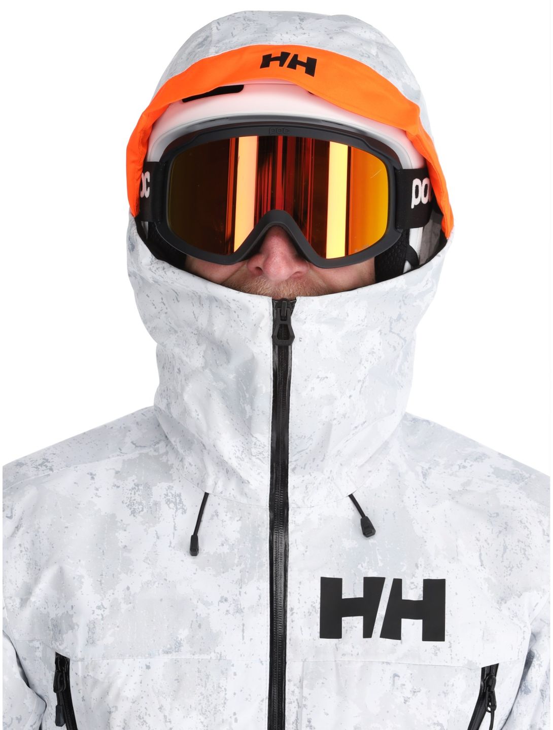 Helly Hansen, Sogn Shell 2.0 hardshell ski-jas heren Grey Fog Snow Camo AOP grijs, wit 