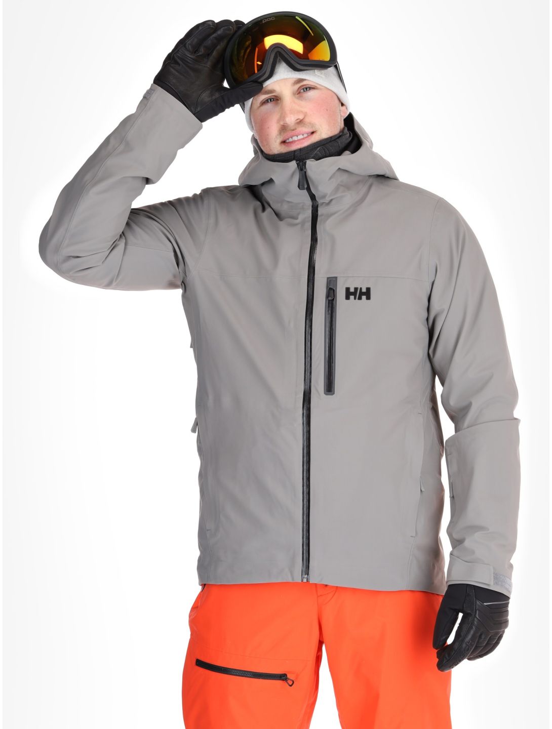 Helly Hansen, Swift 3L Shell hardshell ski-jas heren Concrete grijs 