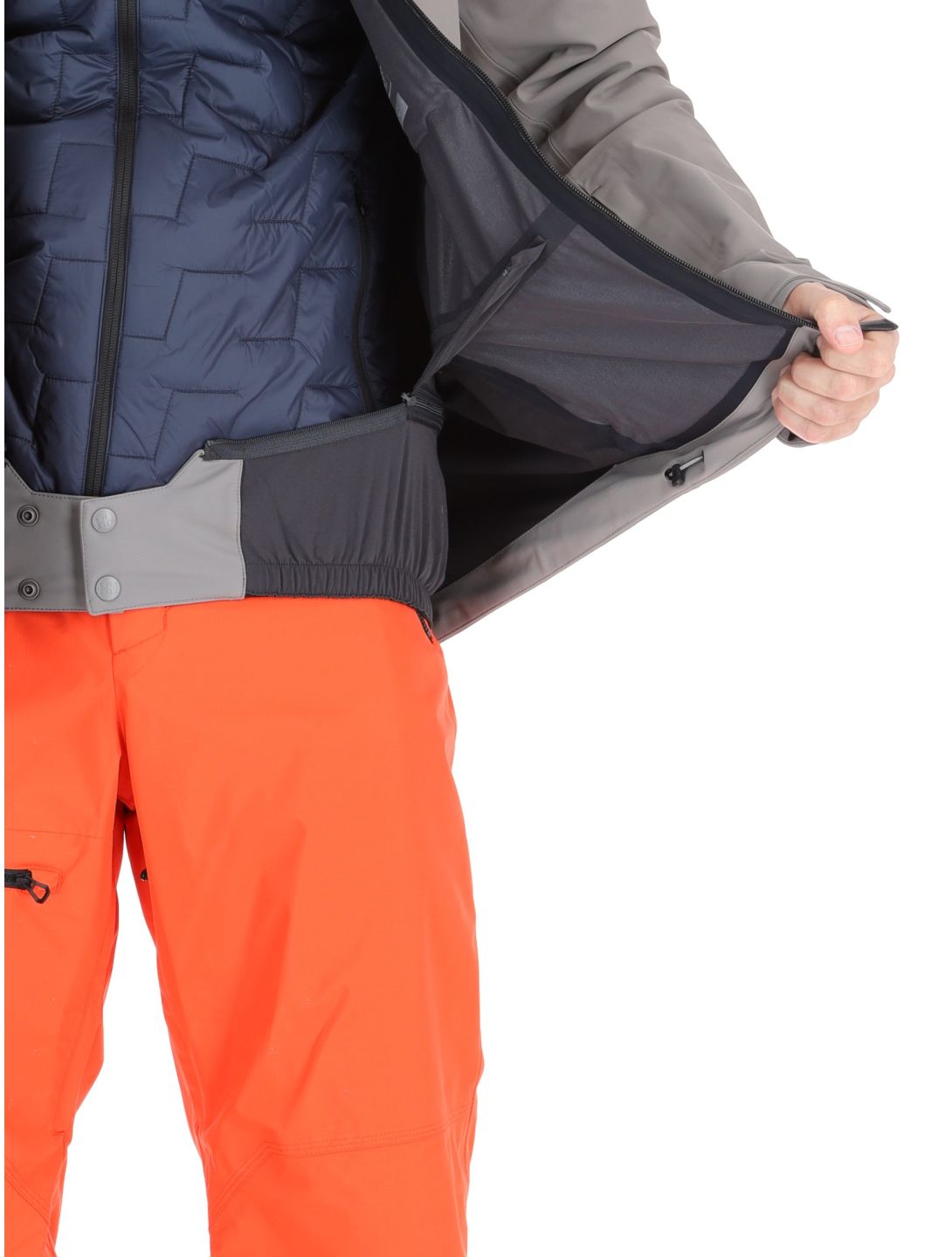 Helly Hansen, Swift 3L Shell hardshell ski-jas heren Concrete grijs 