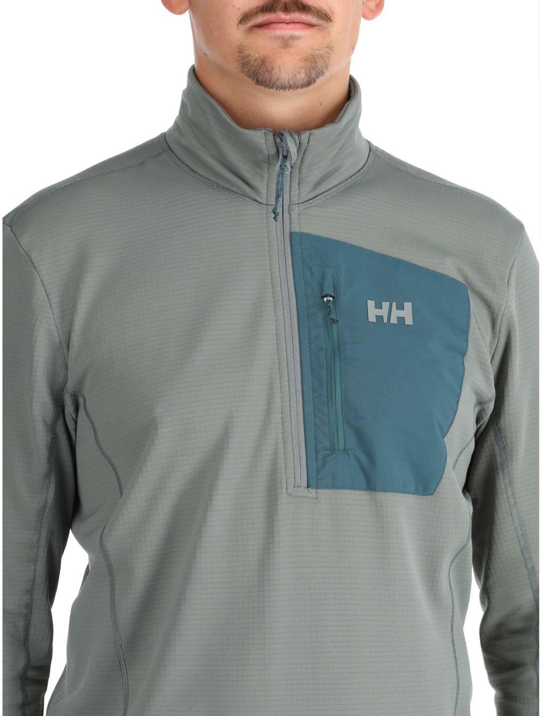 Helly Hansen, Versalite 1/2 Zip skipully heren Grey Cactus grijs, groen 