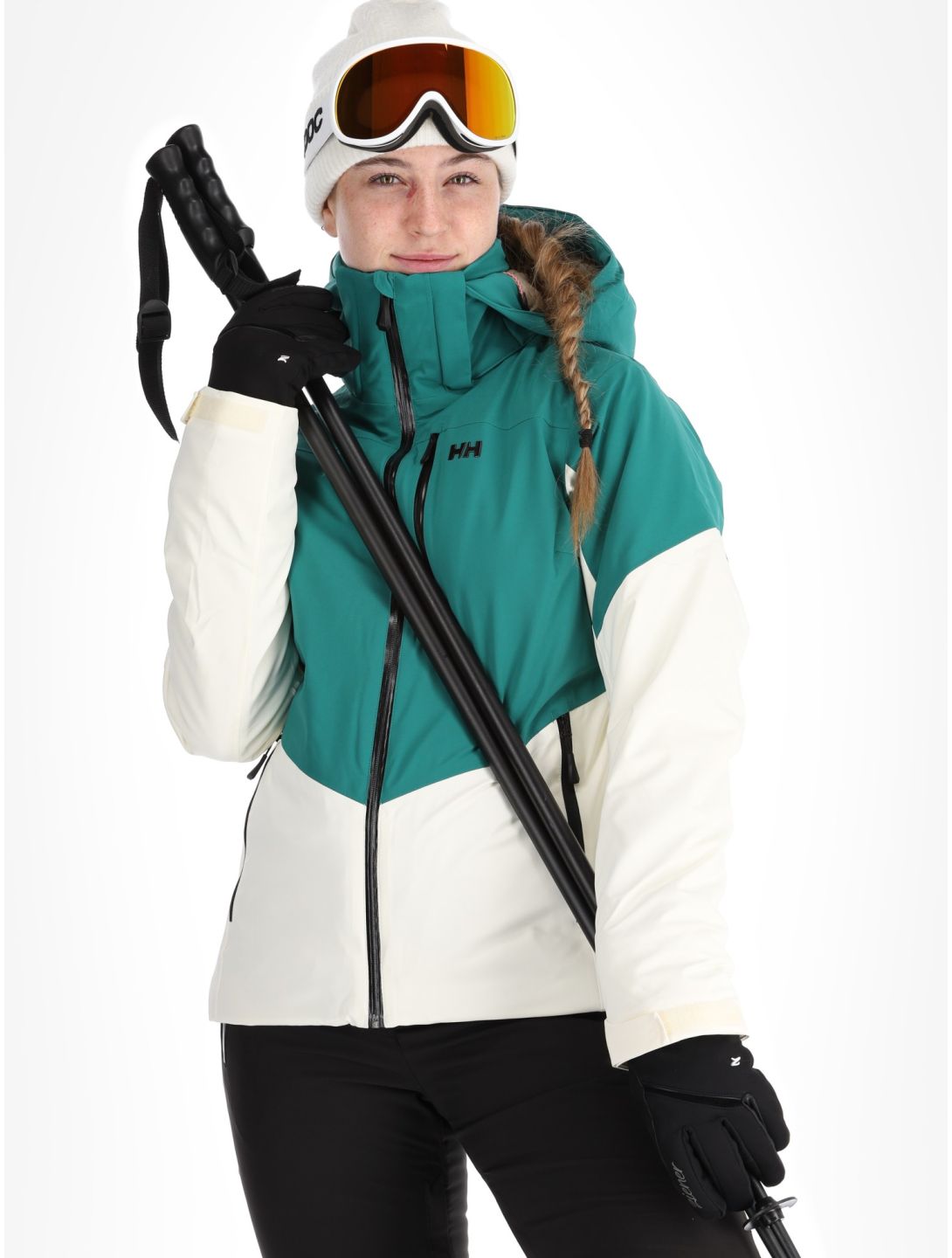 Helly Hansen, W Alphelia ski-jas dames Emerald Snow groen, wit 