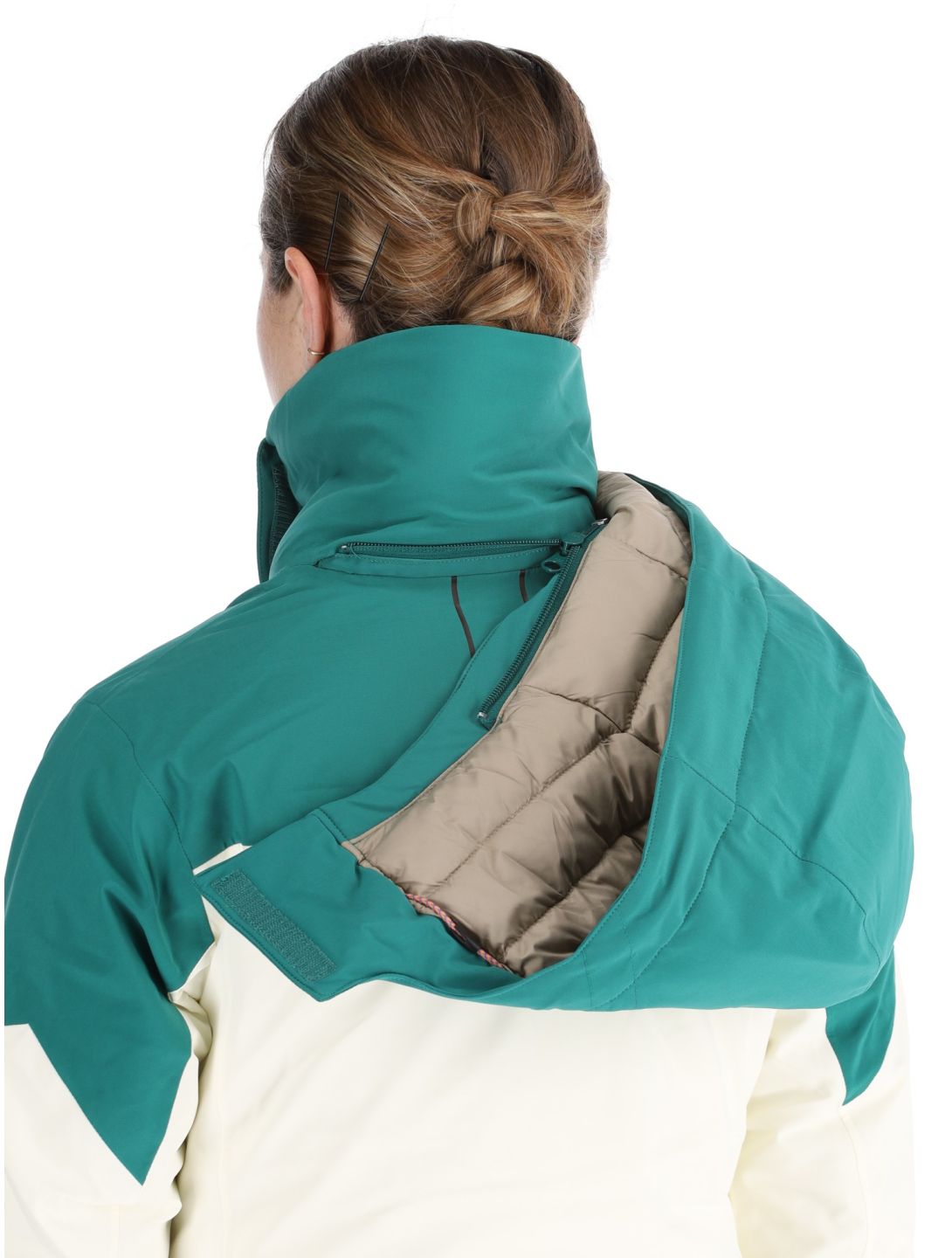 Helly Hansen, W Alphelia ski-jas dames Emerald Snow groen, wit 