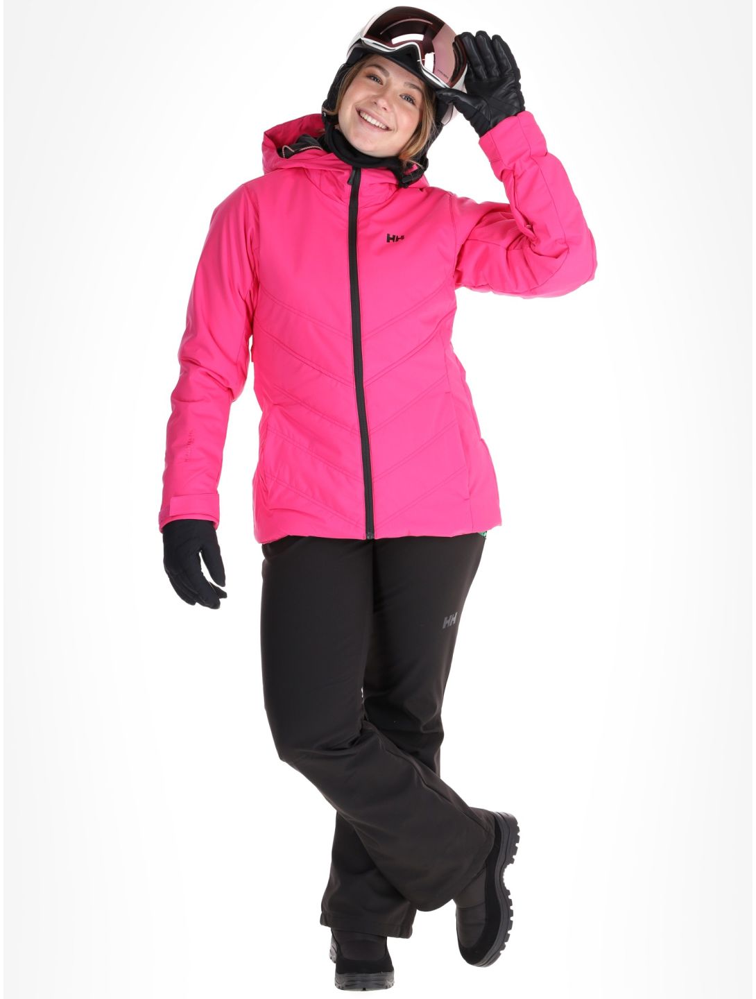 Helly Hansen, W Alpine Insulated ski-jas dames Dragon Fruit Black roze, zwart 