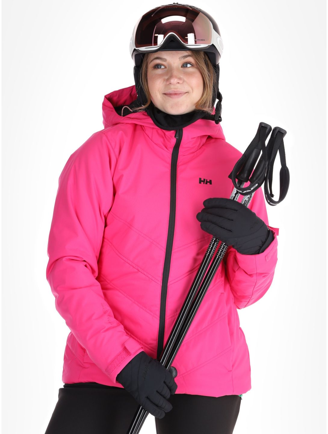 Helly Hansen, W Alpine Insulated ski-jas dames Dragon Fruit Black roze, zwart 