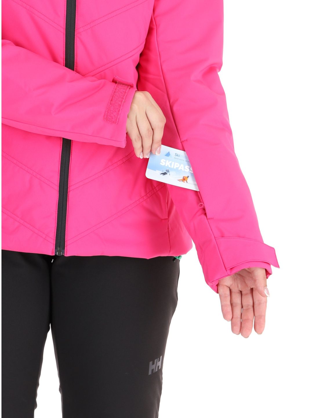 Helly Hansen, W Alpine Insulated ski-jas dames Dragon Fruit Black roze, zwart 