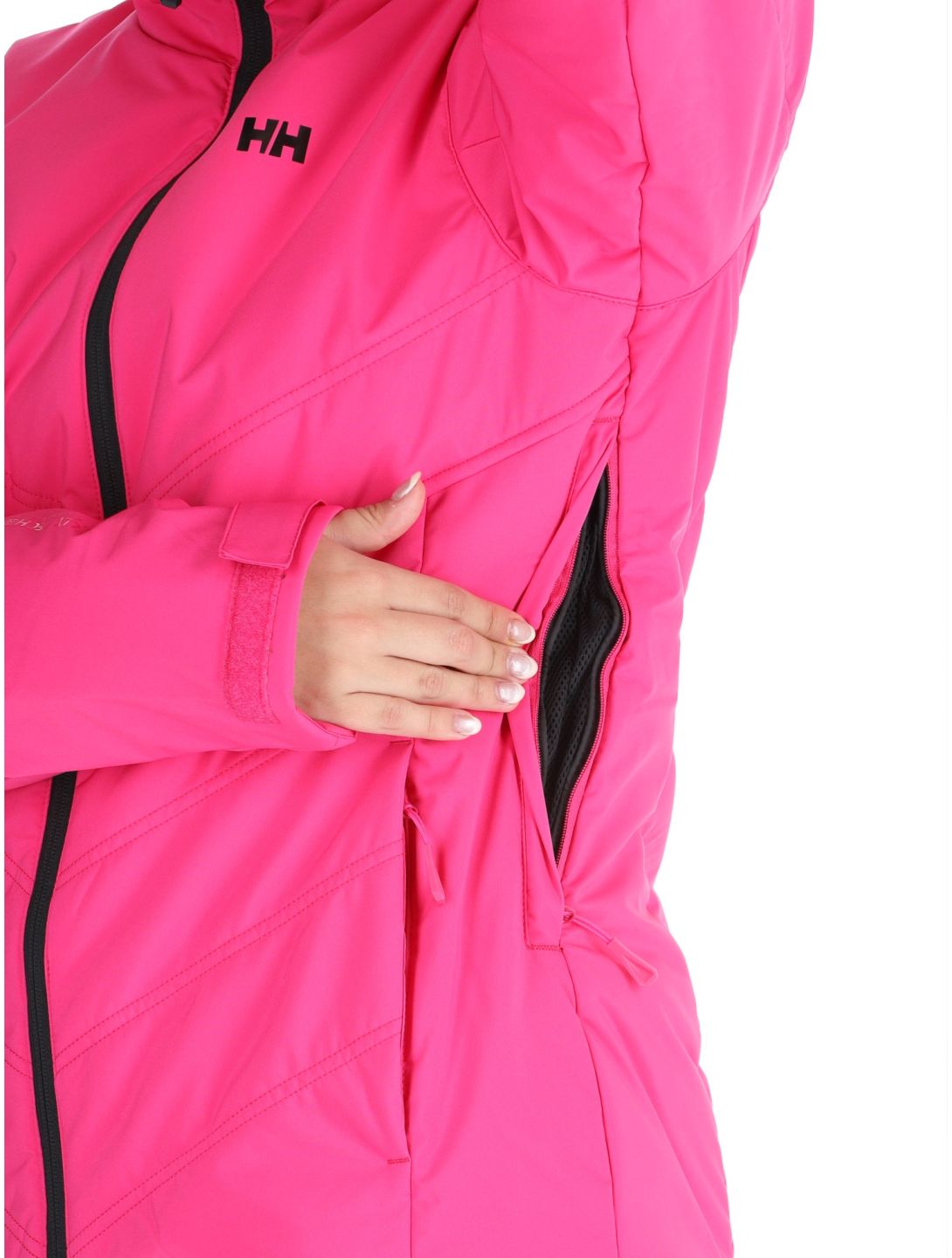 Helly Hansen, W Alpine Insulated ski-jas dames Dragon Fruit Black roze, zwart 