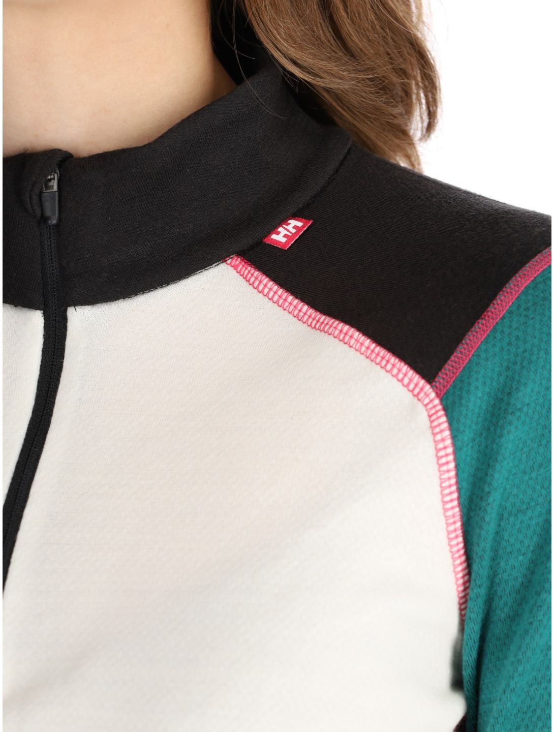 Helly Hansen, W Lifa Merino Midweight 1/2 Zip skipully dames Emerald groen 