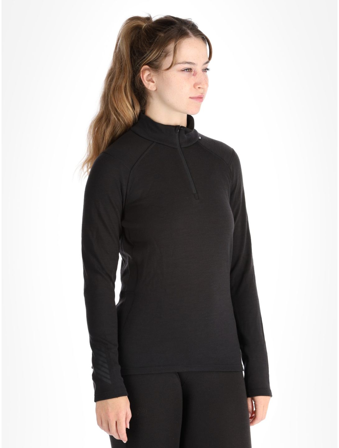 Helly Hansen, W Lifa Merino Midweight 1/2 Zip skipully dames Black zwart 