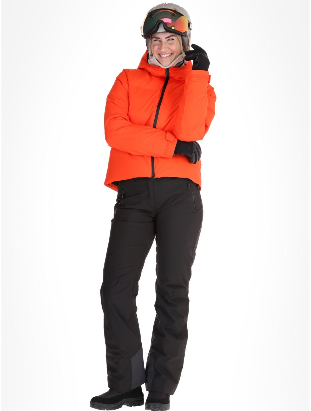 Helly Hansen, W Nora Short Puffy ski-jas dames Cherry Tomato oranje 