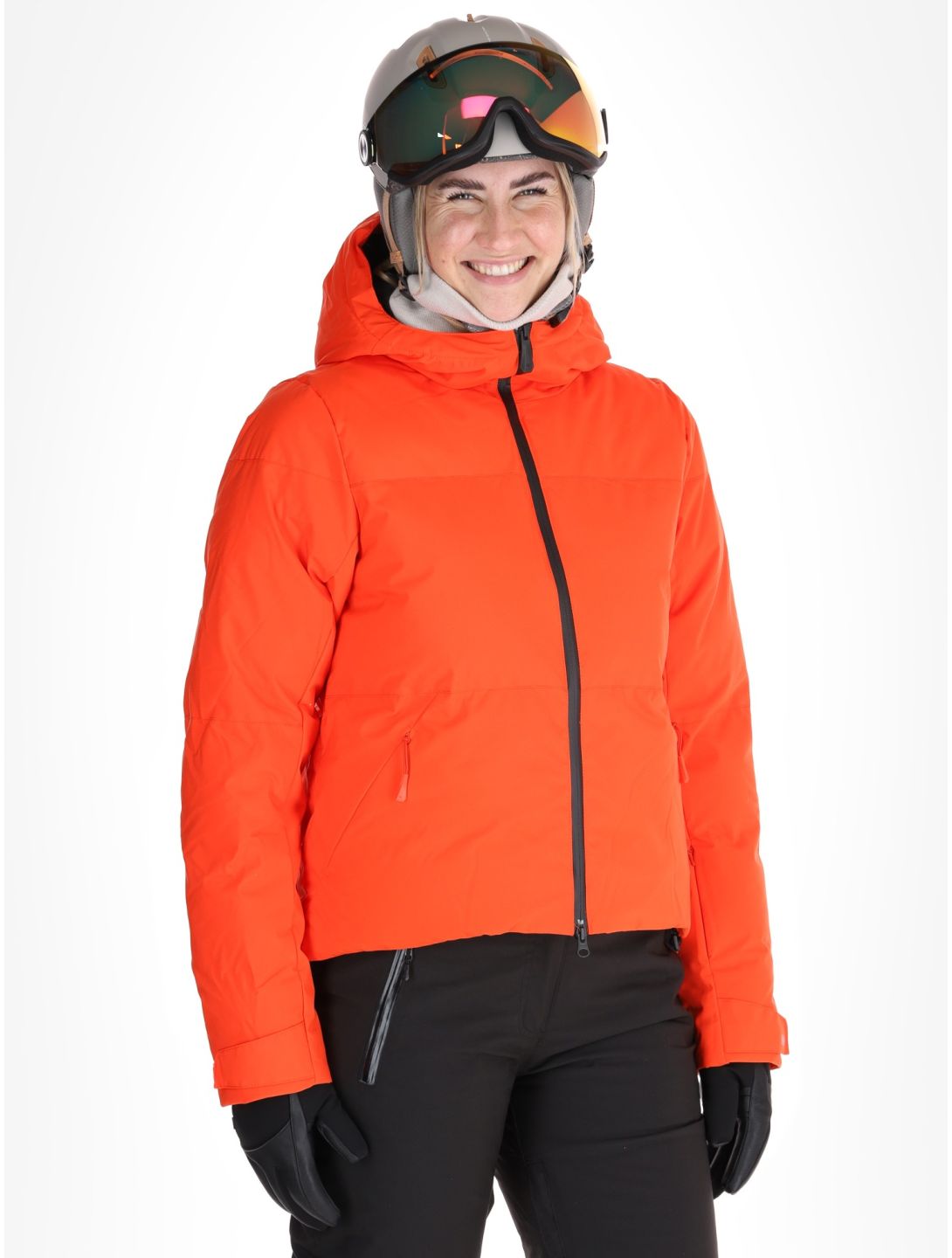 Helly Hansen, W Nora Short Puffy ski-jas dames Cherry Tomato oranje 