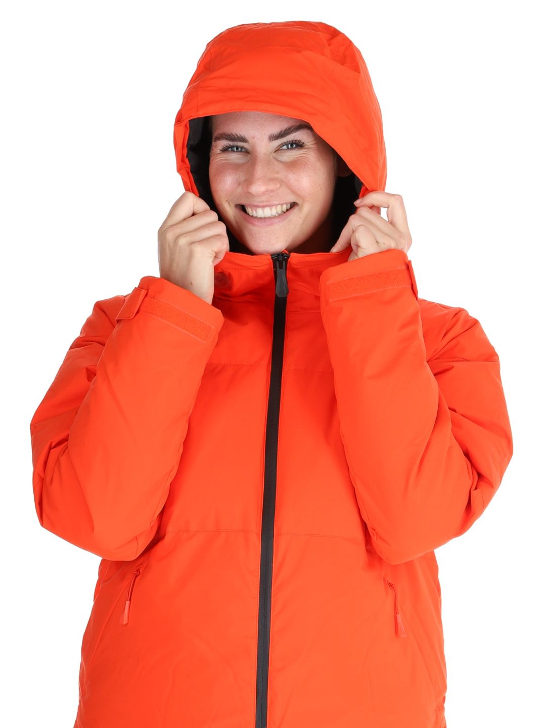 Helly Hansen, W Nora Short Puffy ski-jas dames Cherry Tomato oranje 