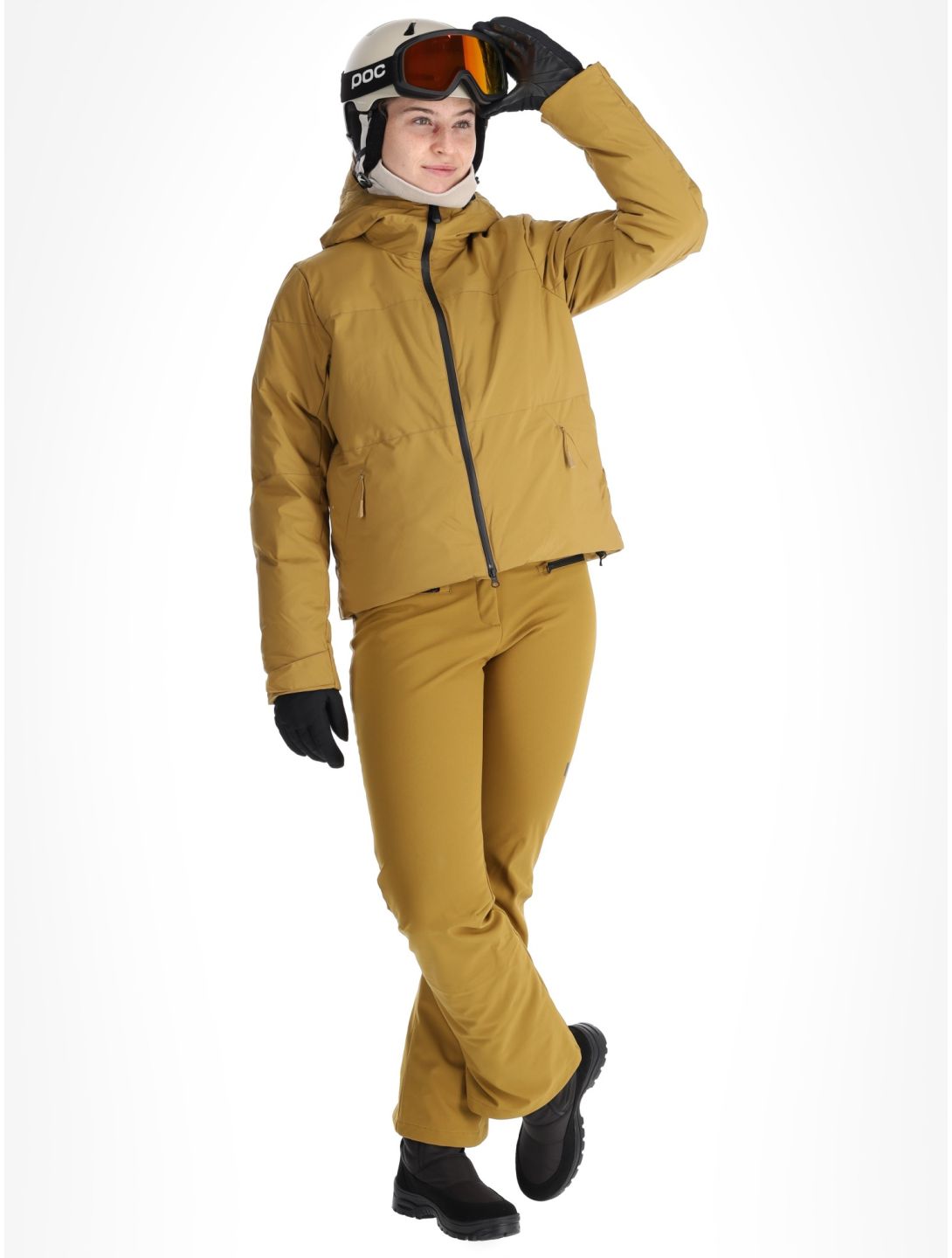 Helly Hansen, W Nora Short Puffy ski-jas dames Lynx geel 