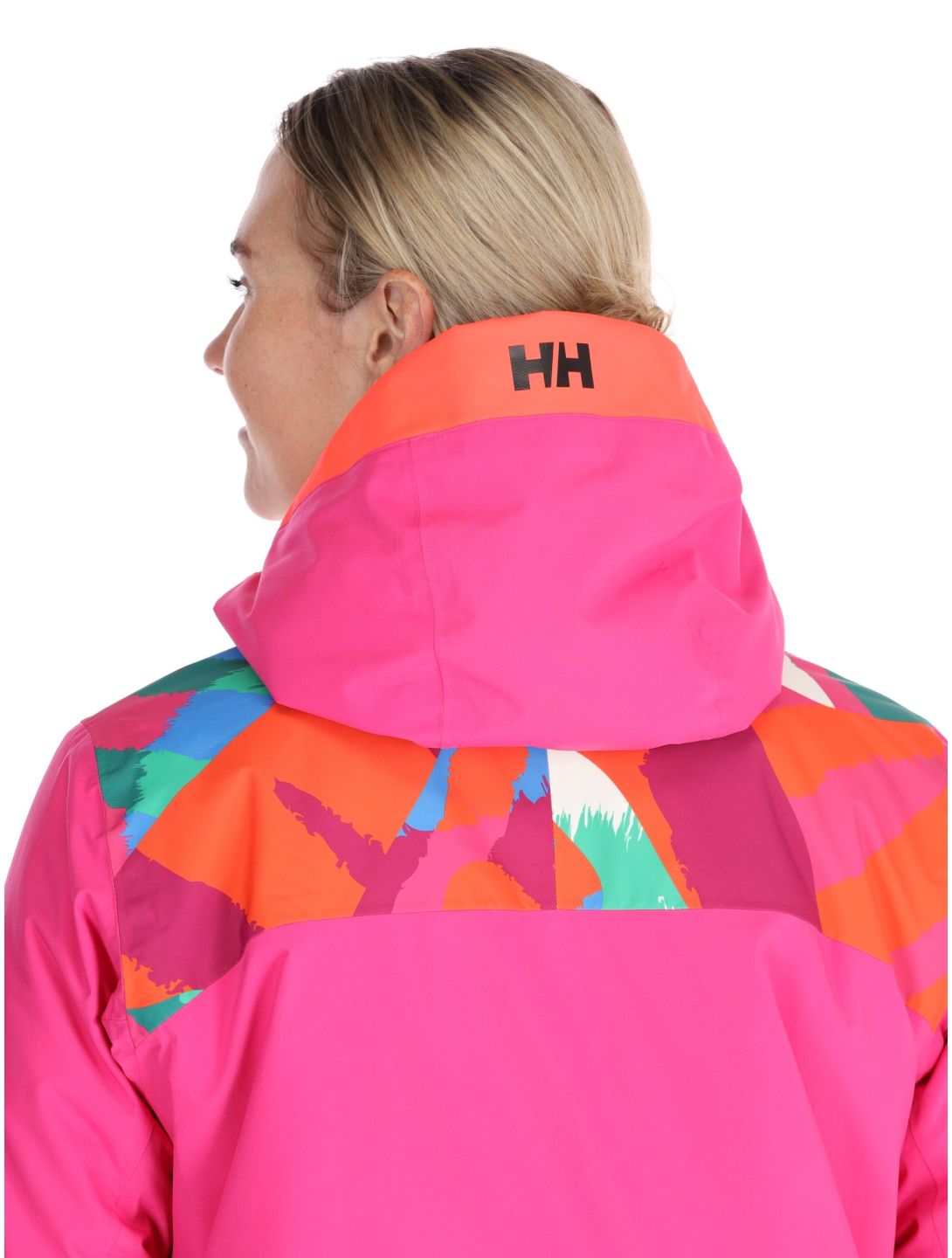 Helly Hansen, W Powchaser 2.0 ski-jas dames JPB AOP multicolor, roze 