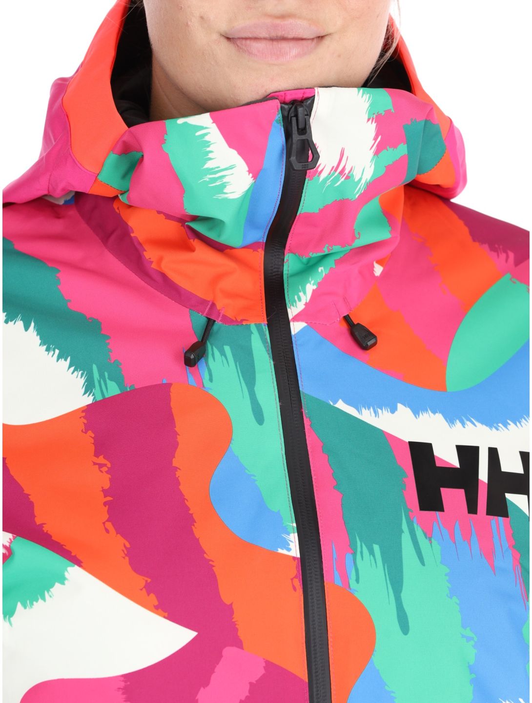 Helly Hansen, W Powchaser 2.0 ski-jas dames JPB AOP multicolor, roze 