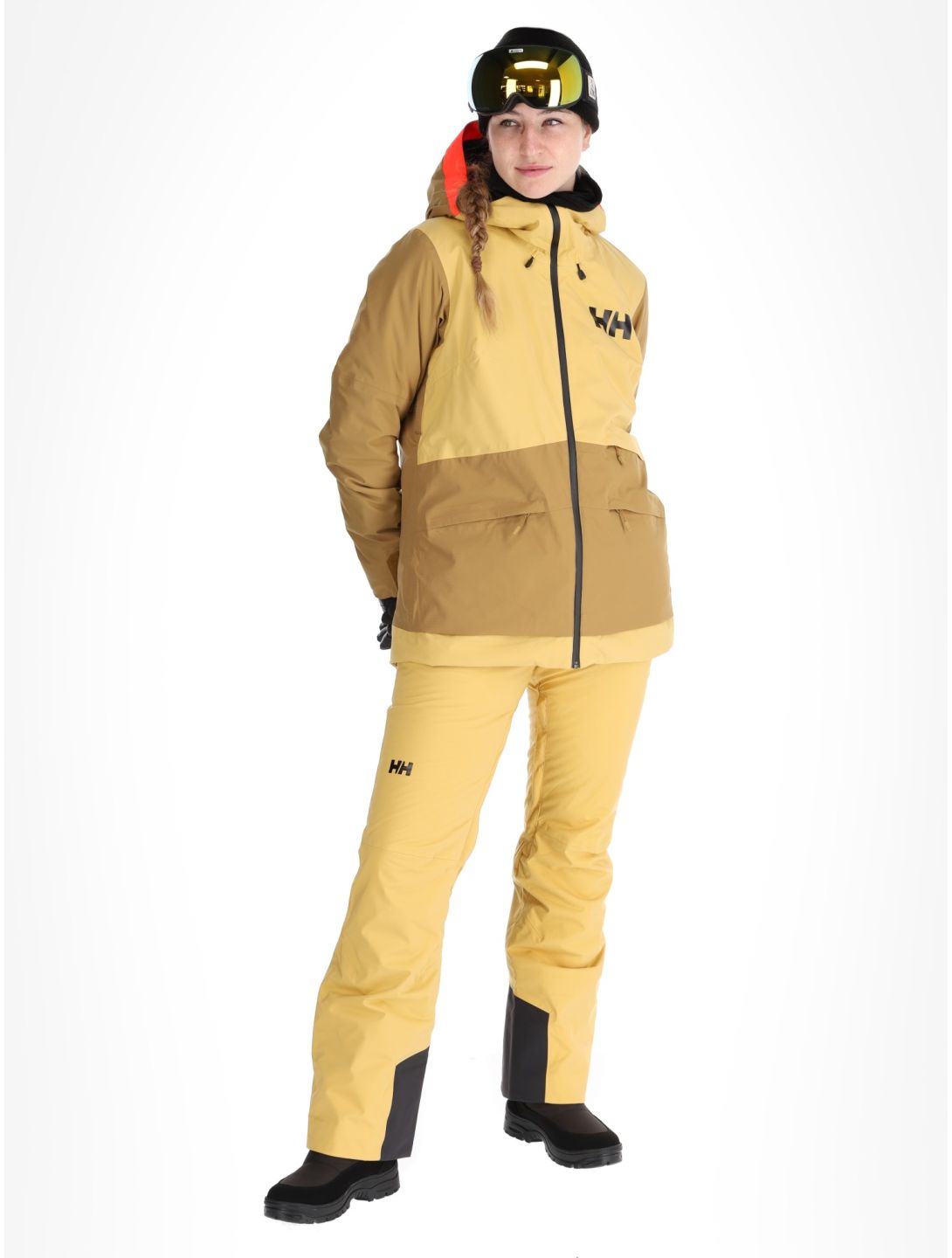 Helly Hansen, W Powchaser 2.0 ski-jas dames Sand geel 