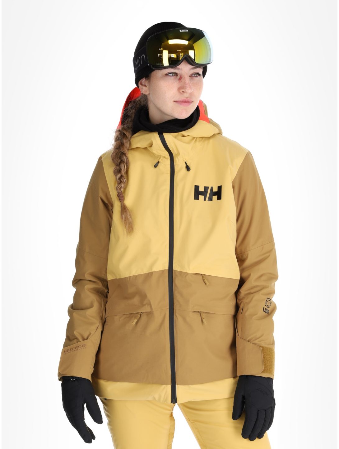 Helly Hansen, W Powchaser 2.0 ski-jas dames Sand geel 